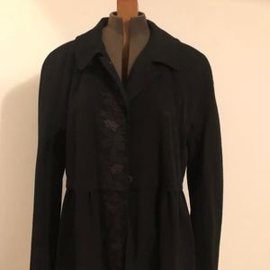 DKNY Pure- black jacket with black embroidery